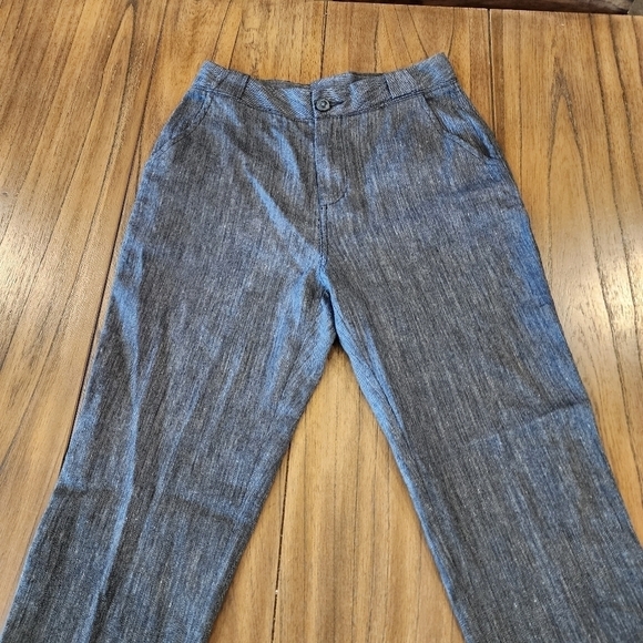 Poetry Textured Tailored Trouser ankle crop  Pants linen wool blend size 4 - Picture 5 of 13